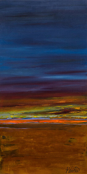 Painting: Soon It Will Be A New Day, mixed media on canvas