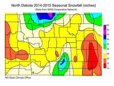 2014-2015 Seasonal Snow Total