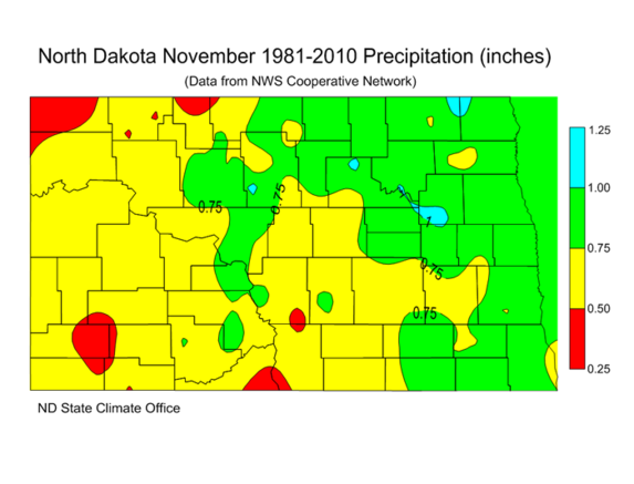November Precipitation (1981-2010)