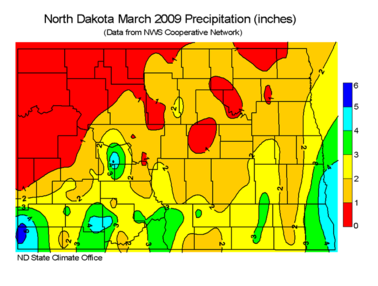 March Total Precipitation (inches)