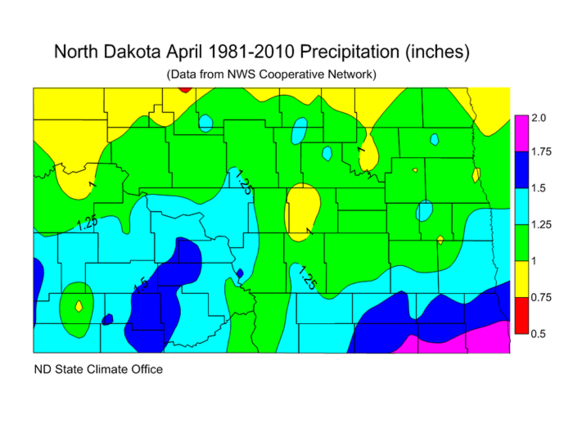 April Precipitation (1981-2010)