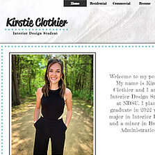 Kirstie Clothier portfolio.  Click to view website.