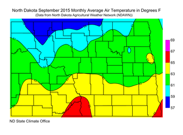 September 2015 Average Temperature