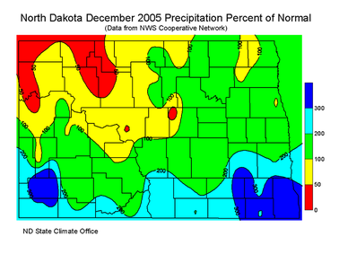 December Percent Of Normal Precipitation