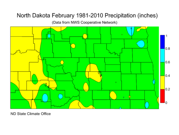 February Precipitation (1981-2010)