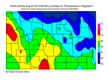August 2015 Average Temperature