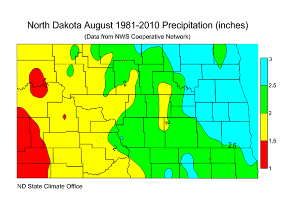 August Precipitation (1981-2010)