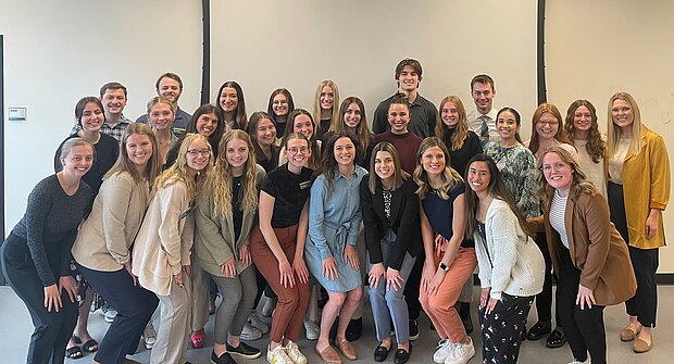 Group photo of NDSU College of Health Professions Ambassadors for 2022-23