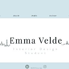 Emma Velde portfolio.  Click link to view website.