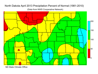 April Percent of Normal Precipitation