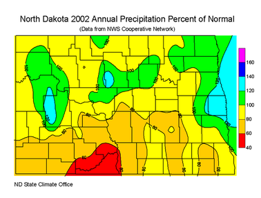 Annual Percent Of Normal Precipitation