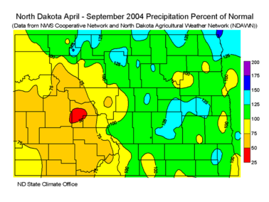 April-September Percent Of Normal Precipitation