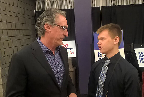 Governor Burgum and Nick Snell chat