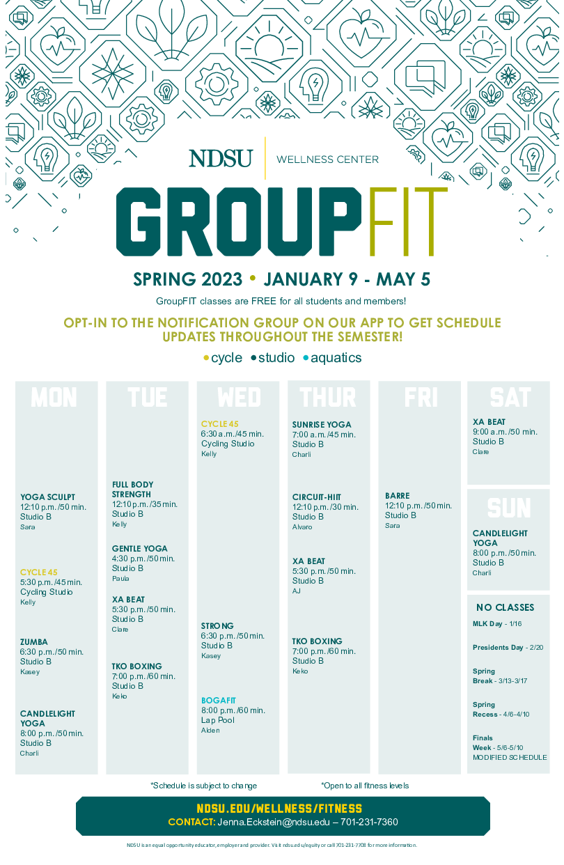 GroupFit Schedule