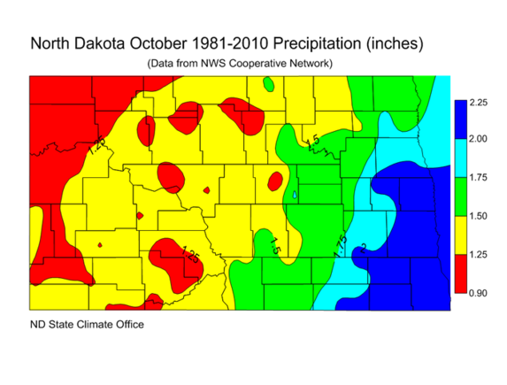 October Precipitation (1981-2010)