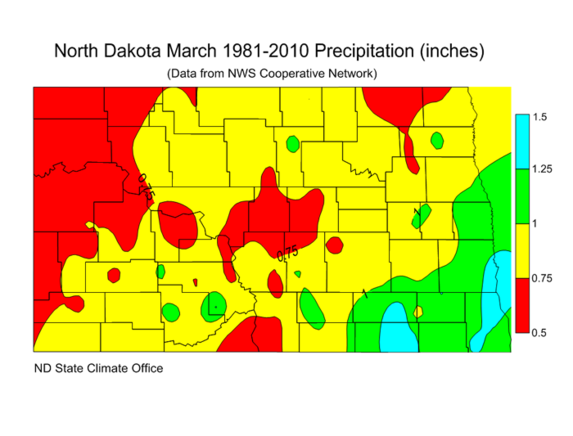 March Precipitation (1981-2010)