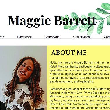 Maggie Barrett portfolio, click thumbnail for full portfolio.
