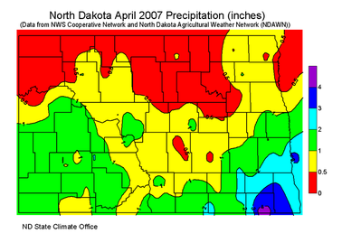 April Total Precipitation (inches)