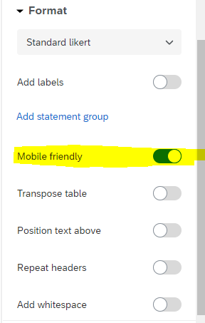 mobile friendly option button