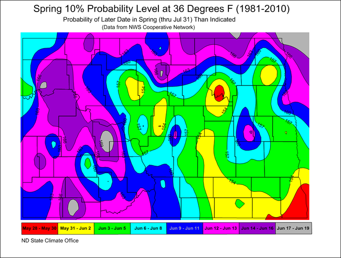 Spring Frost North Dakota State Climate Office NDSU