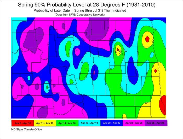 Spring Frost North Dakota State Climate Office NDSU
