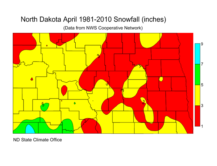 Snow North Dakota State Climate Office NDSU