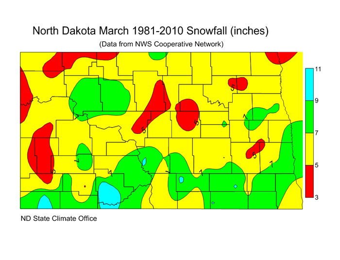 Snow North Dakota State Climate Office NDSU