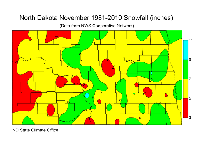 Snow North Dakota State Climate Office NDSU