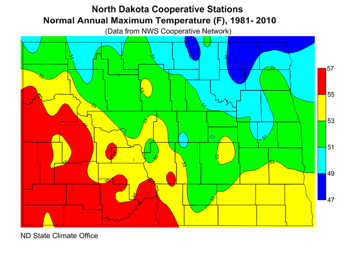 High Temperature North Dakota State Climate Office NDSU