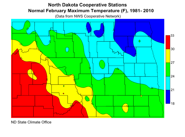 High Temperature North Dakota State Climate Office NDSU