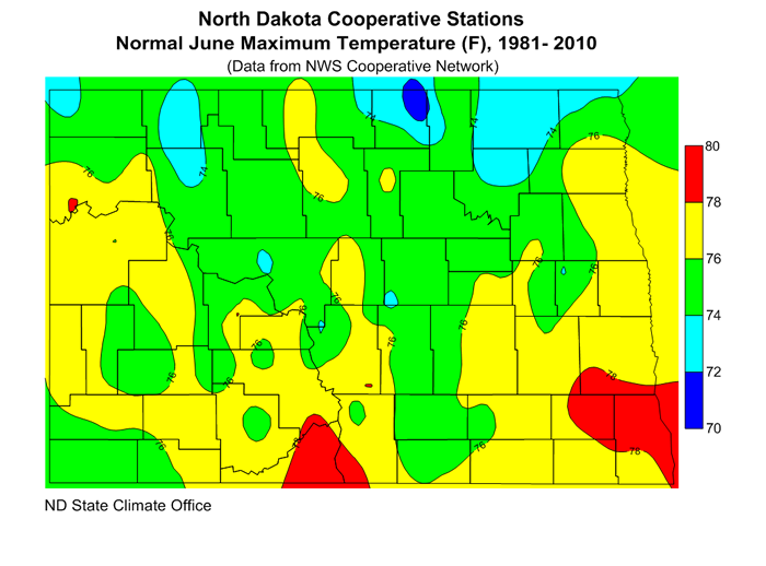 High Temperature North Dakota State Climate Office NDSU