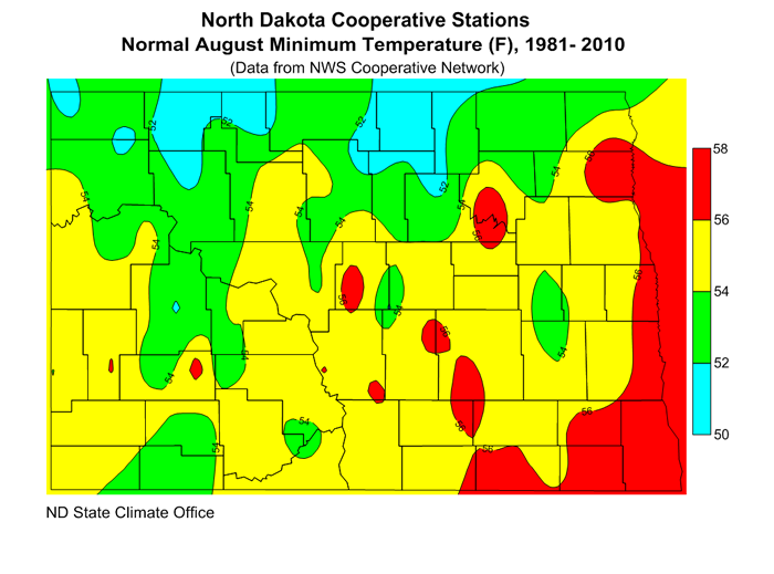 Low Temperature North Dakota State Climate Office NDSU