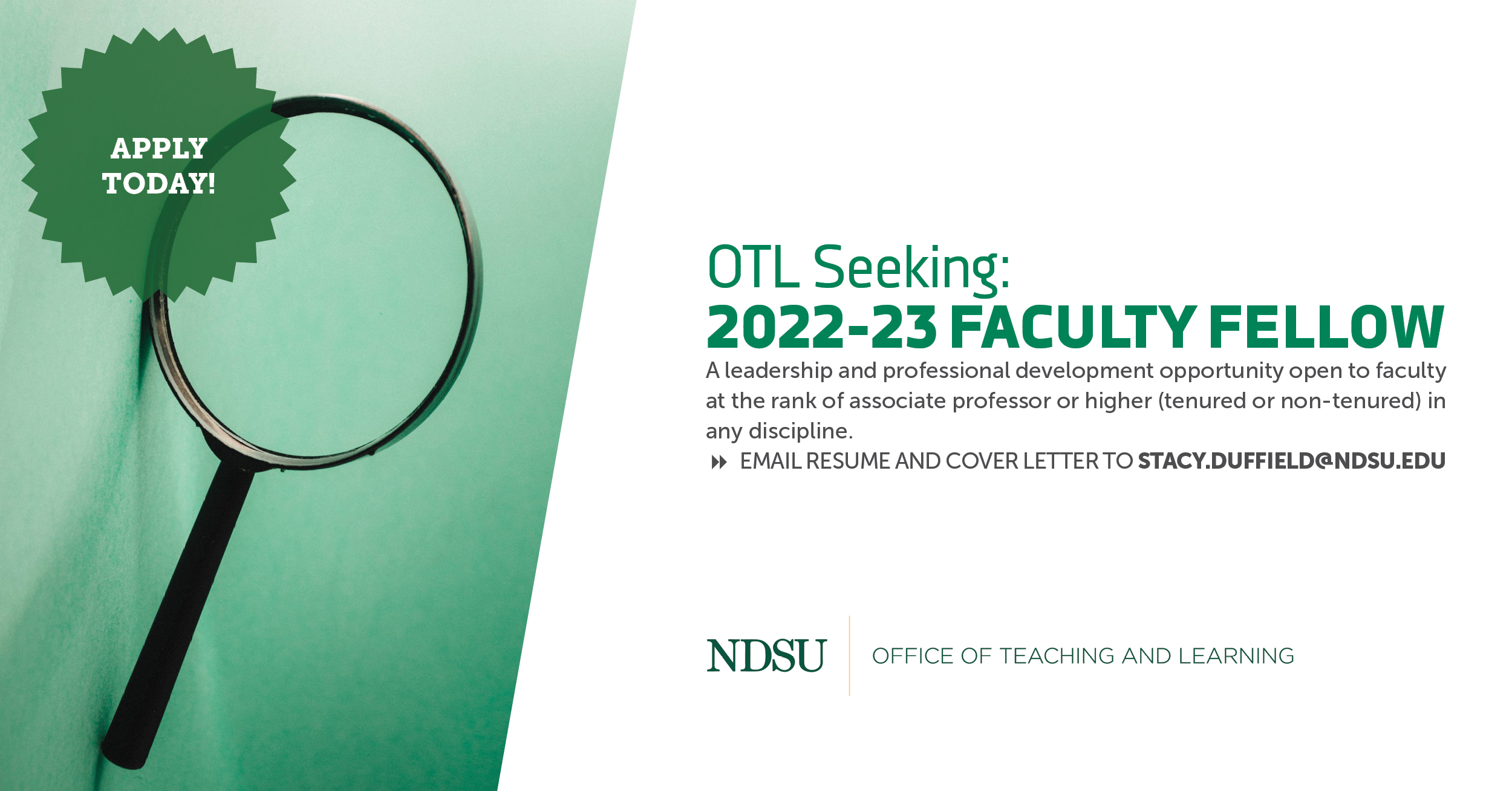 OTL Seeking faculty fellow for 2022-2023