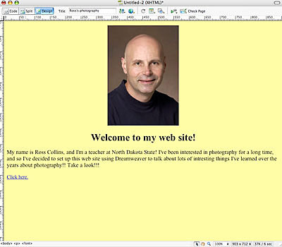 welcome page example.