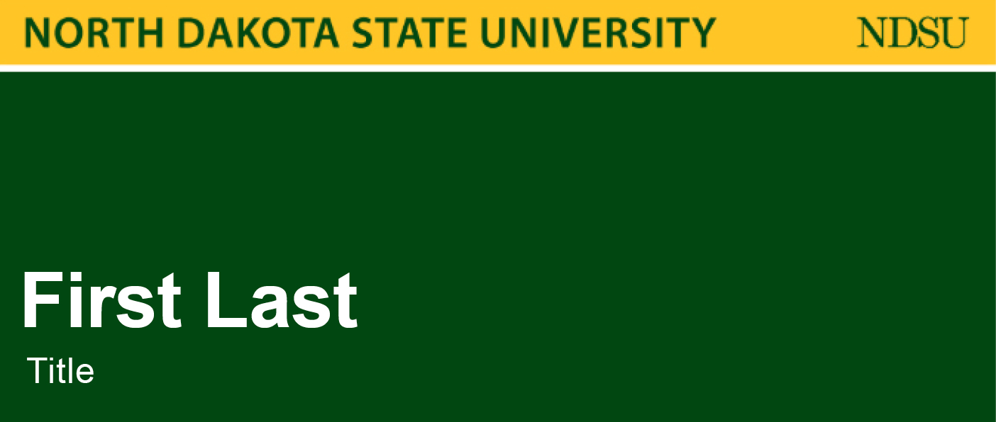 Graphic example of a name badge