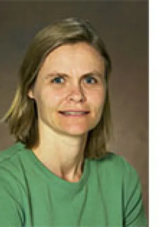 Angela Hodgson smiling confidently.