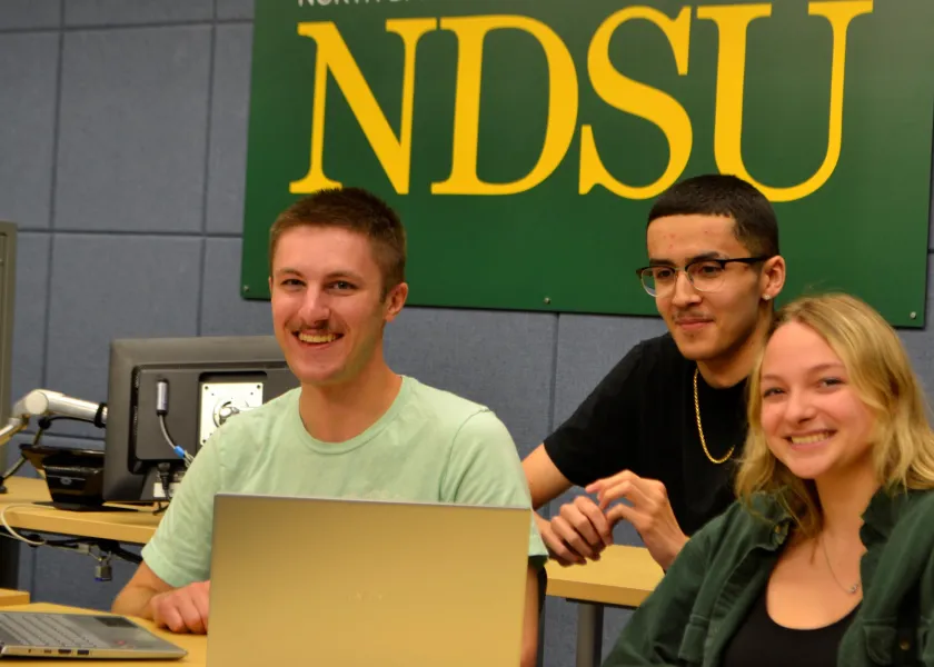 Photo of NDSU computer science students