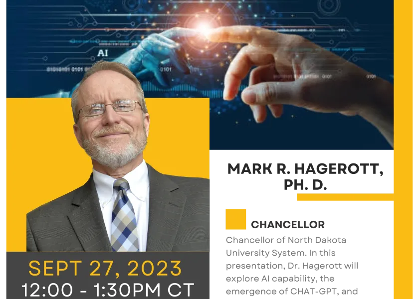 Poster of Artificial Intelligence seminar speaker