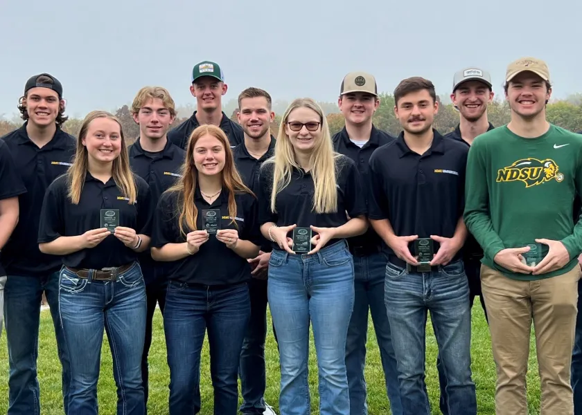 Students from the NDSU Civil, Construction and Environmental Engineering department who competed at the North Central Region of the Associated Schools of Construction student competition