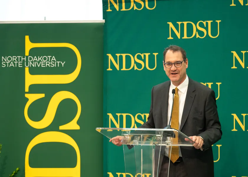 NDSU President David Cook speaks at Foundation event on Friday, Oct. 27
