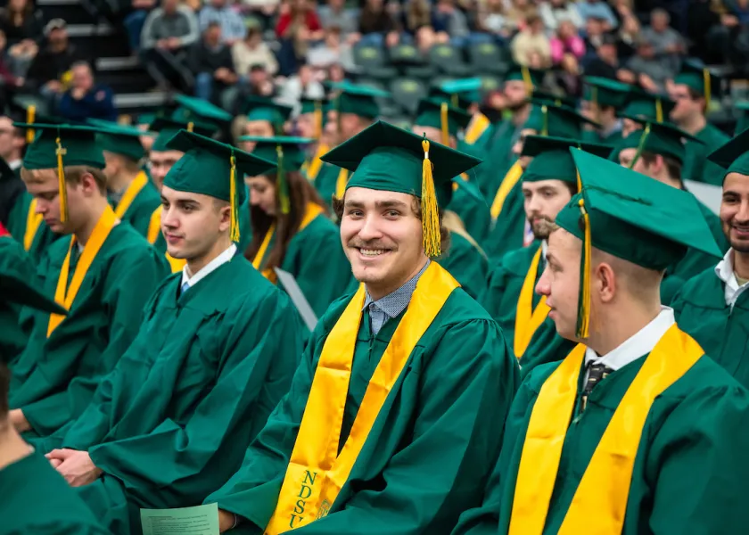 Photo of students at commencement