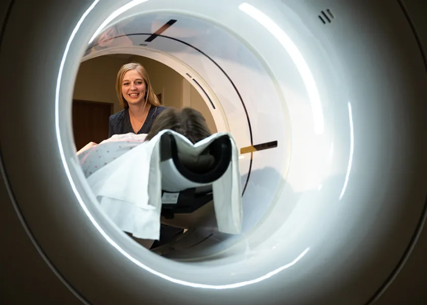 Karra Hanson operating CT scan