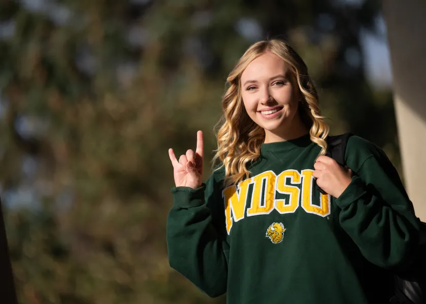 A photo of NDSU student Paige Sanders
