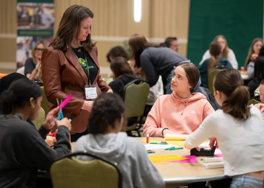 Nearly 150 eighth-grade girls visited NDSU and area engineering companies Friday, Feb. 23