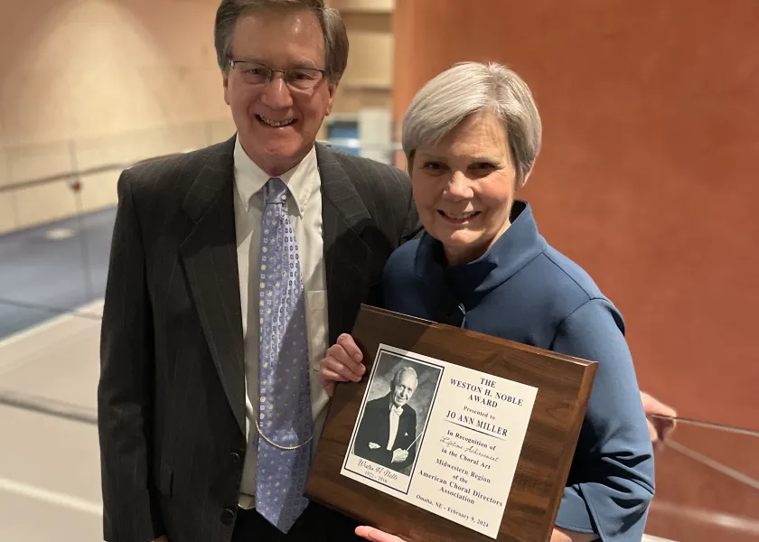 Jo Ann Miller, director of choral activities and University Distinguished Professor