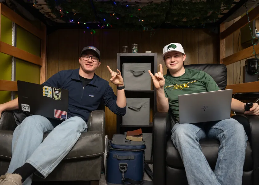 Photo of NDSU roommates Rylan Swenson and Tyler Heckman