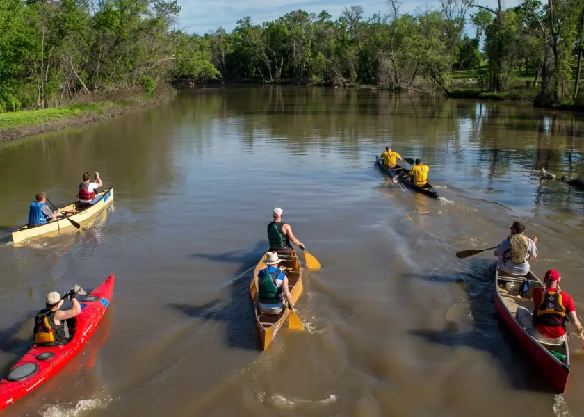 Photo of canoeing the Red River