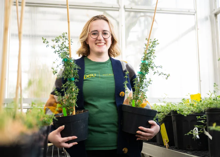 NDSU microbiological sciences graduate student Marley Lund-Peterson