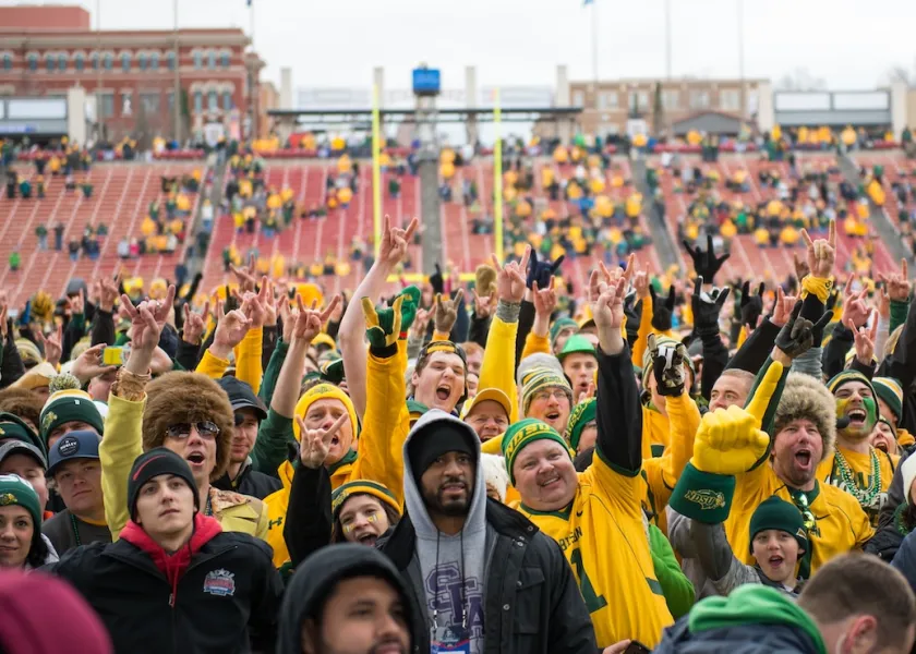 fans in Frisco, TX for the 2020 National Championship game