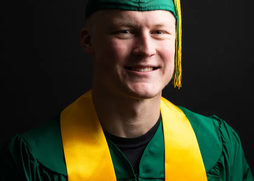 Austin Rinke, mechanical engineering graduate